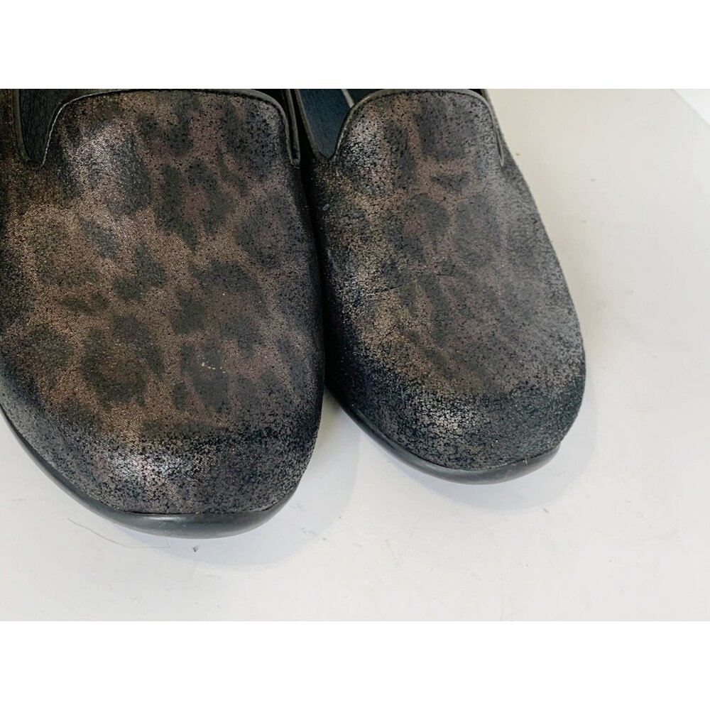 Dansko Women’s Olivia Leopard Bronze Metallic Comfort Shoes Clogs 7 Comfort